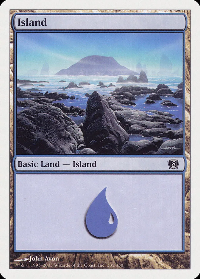2003 Eighth Edition Island common #335 common card image