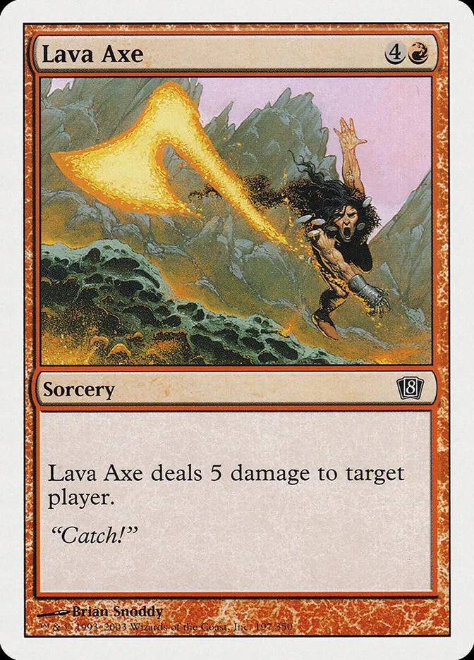 2003 Eighth Edition Lava Axe common #197 common card image