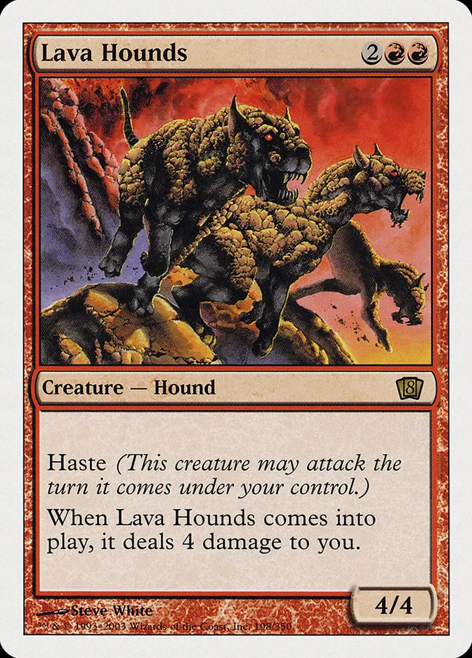 2003 Eighth Edition Lava Hounds rare #198 rare card image