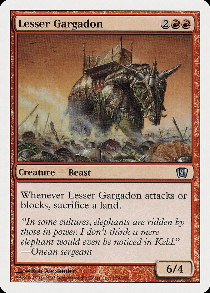 2003 Eighth Edition Lesser Gargadon uncommon #199 uncommon card image