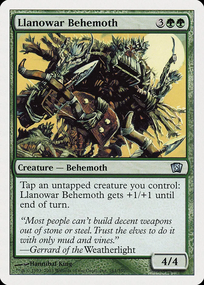 2003 Eighth Edition Llanowar Behemoth uncommon #261 uncommon card image