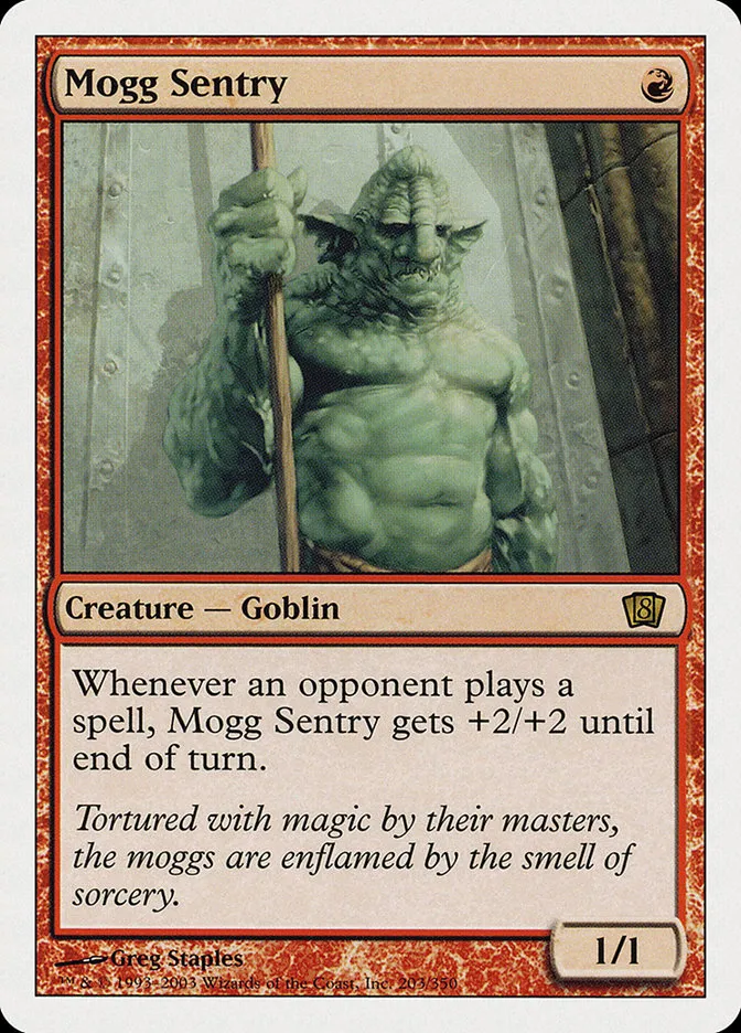 2003 Eighth Edition Mogg Sentry rare #203 rare card image