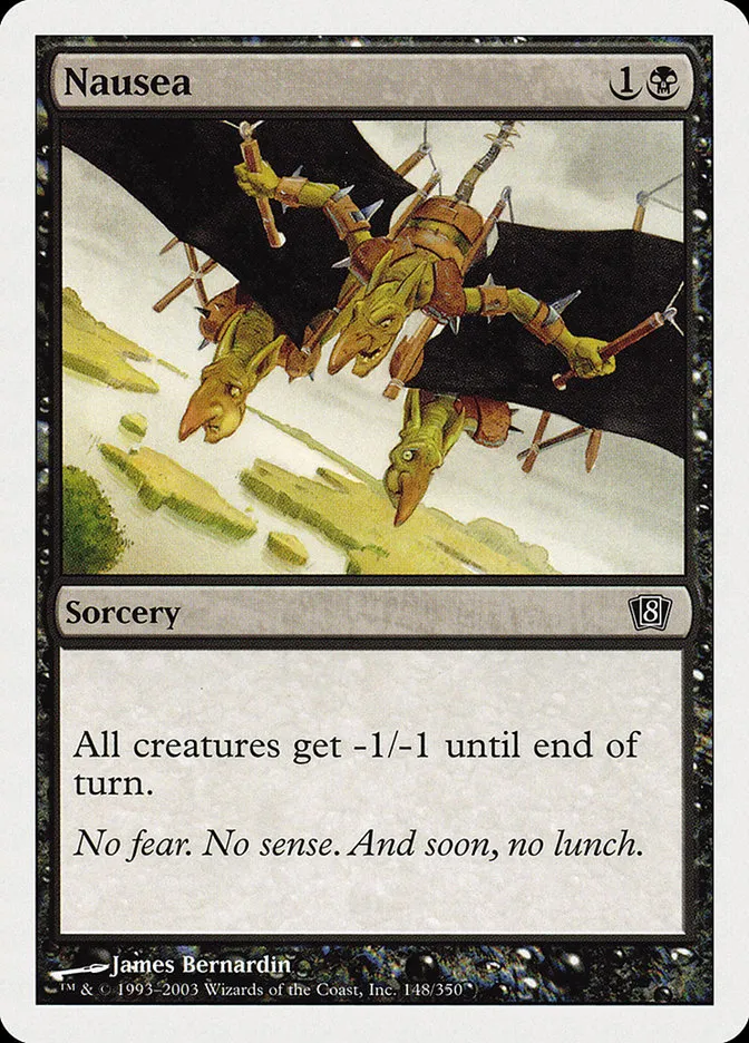 2003 Eighth Edition Nausea common #148 common card image