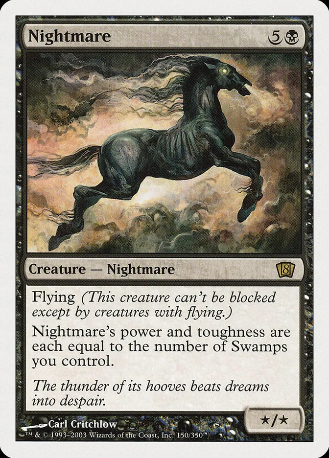 2003 Eighth Edition Nightmare rare #150 rare card image