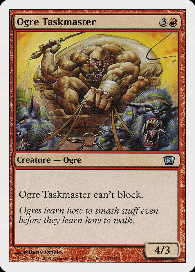 2003 Eighth Edition Ogre Taskmaster uncommon #205 uncommon card image