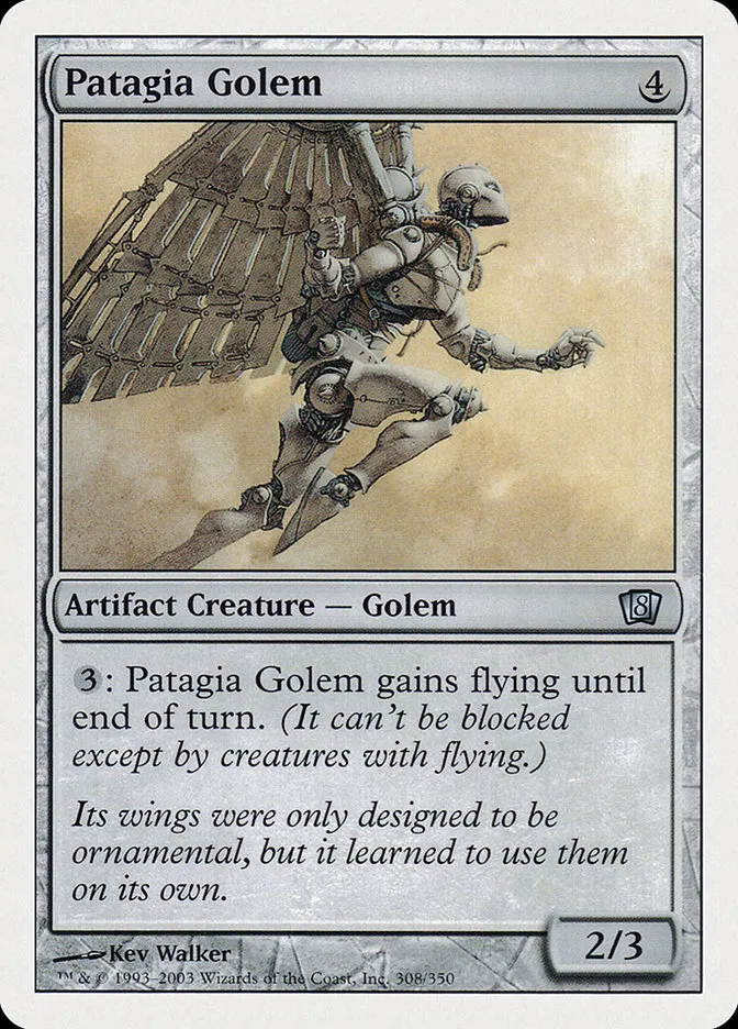 2003 Eighth Edition Patagia Golem uncommon #308 uncommon card image
