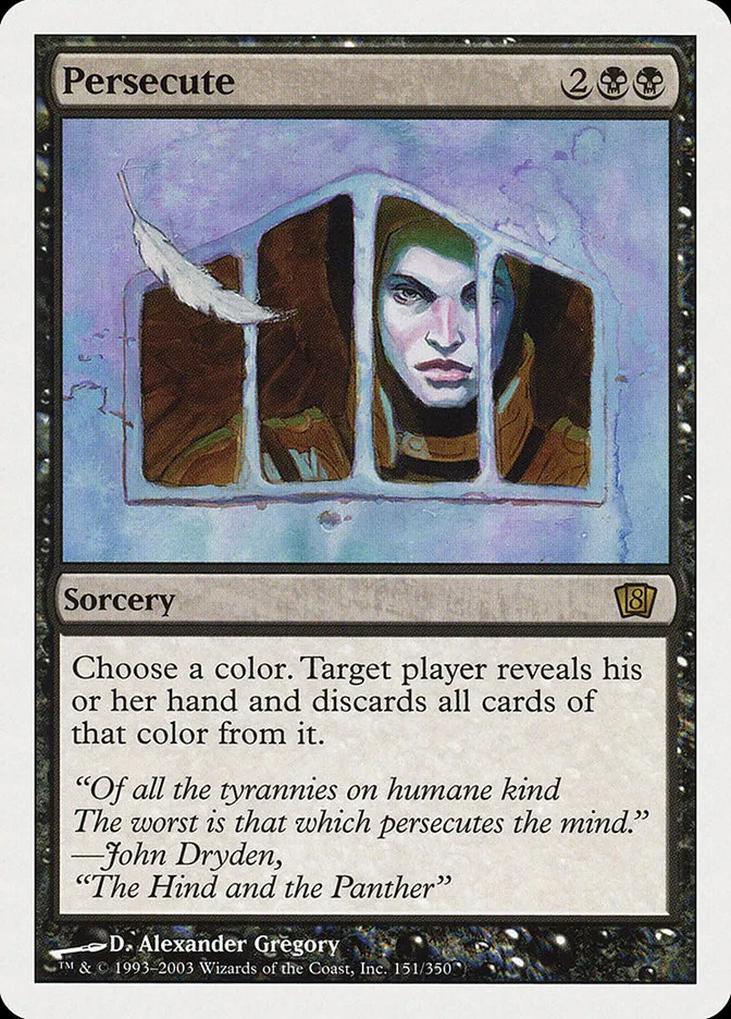 2003 Eighth Edition Persecute rare #151 rare card image