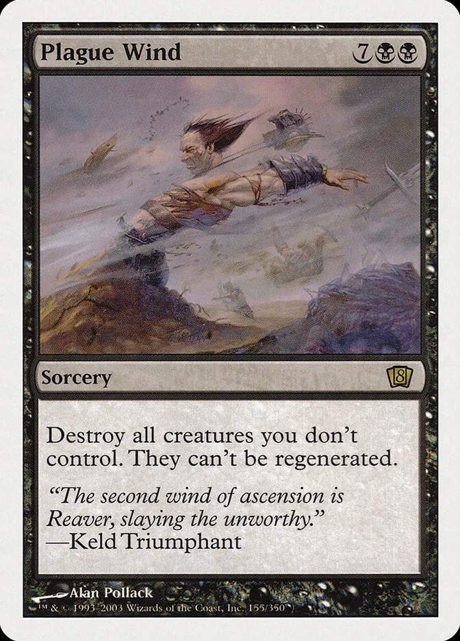 2003 Eighth Edition Plague Wind rare #155 rare card image