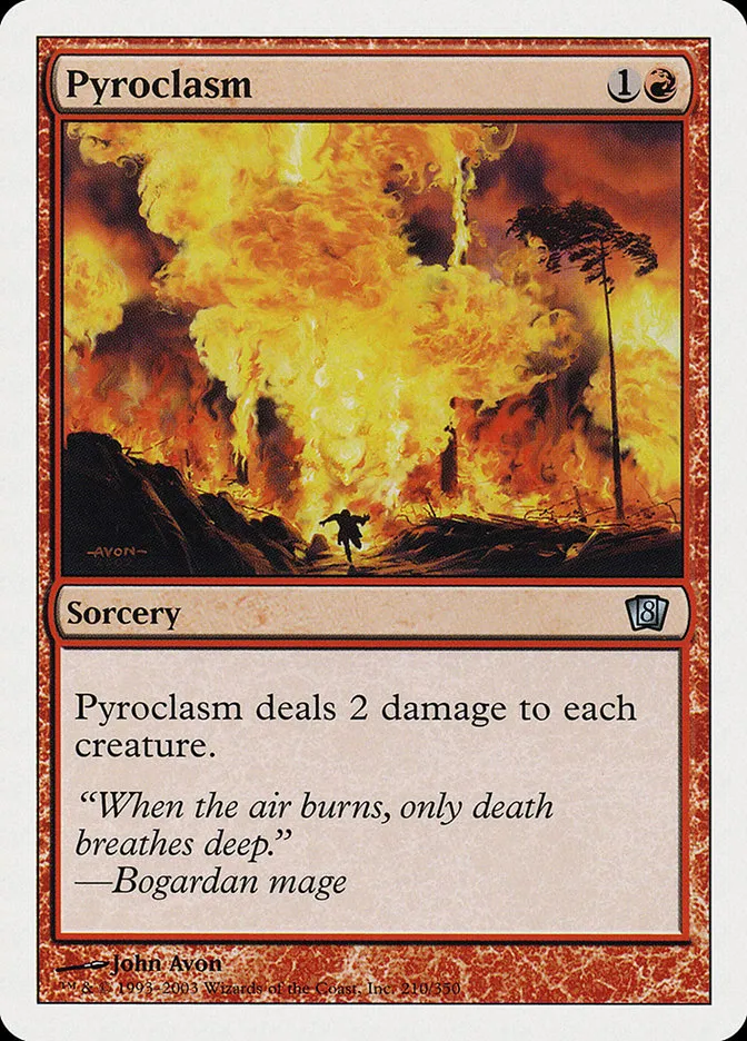 2003 Eighth Edition Pyroclasm uncommon #210 uncommon card image