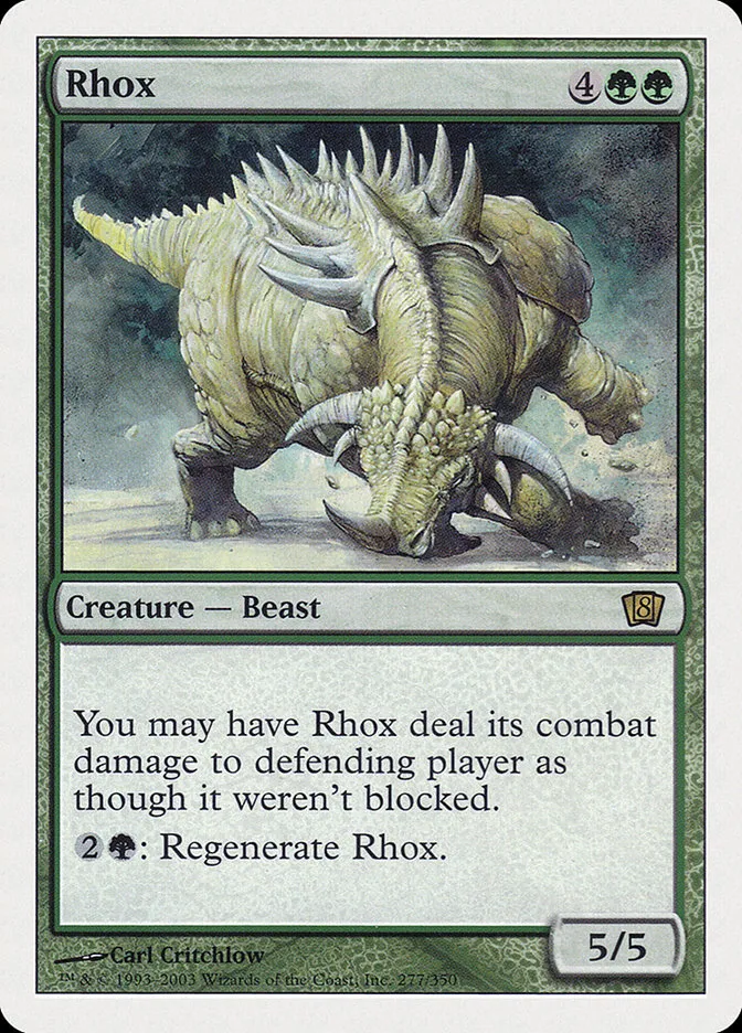 2003 Eighth Edition Rhox rare #277 rare card image