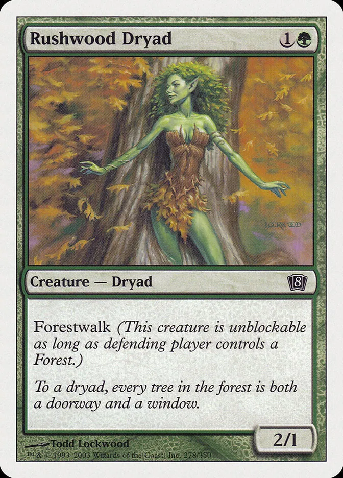 2003 Eighth Edition Rushwood Dryad common #278 common card image
