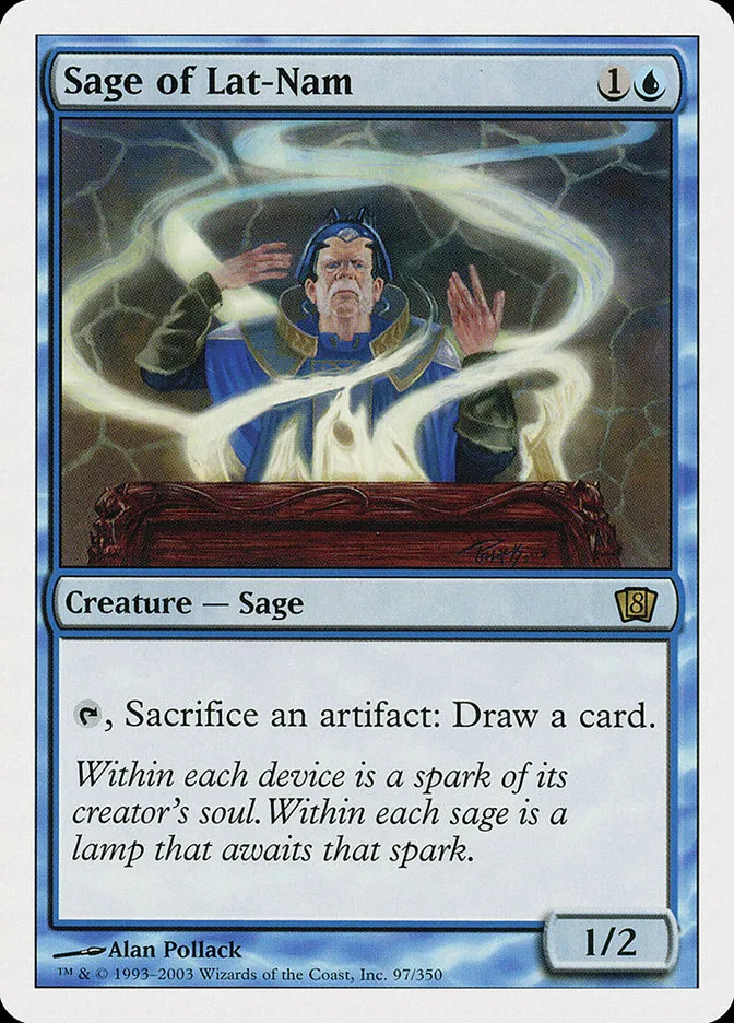 2003 Eighth Edition Sage of Lat-Nam #97 rare card image