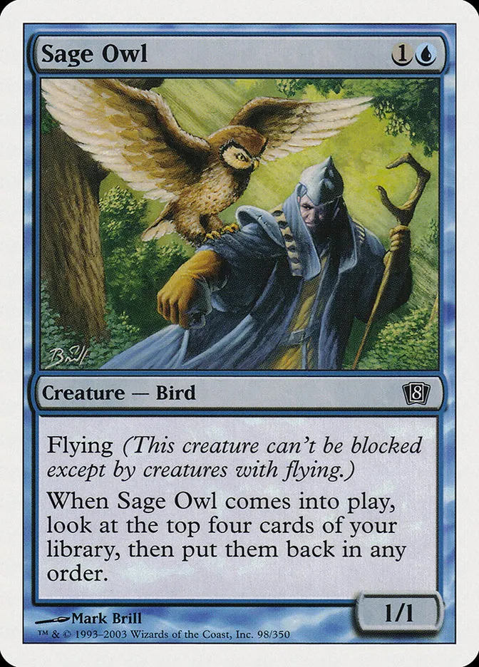 2003 Eighth Edition Sage Owl common #98 common card image