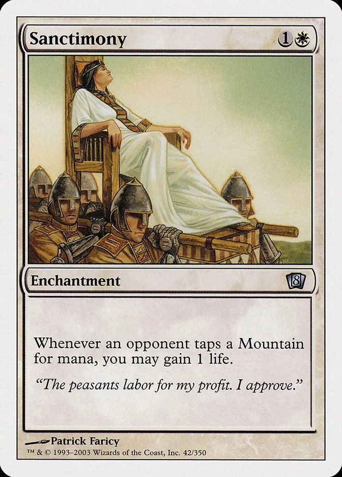 2003 Eighth Edition Sanctimony uncommon #42 uncommon card image