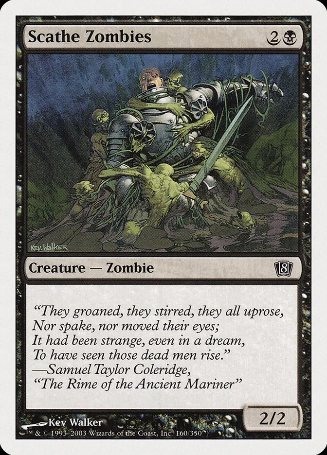 2003 Eighth Edition Scathe Zombies common #160 common card image