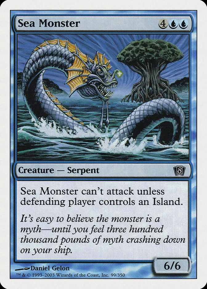 2003 Eighth Edition Sea Monster common #99 common card image