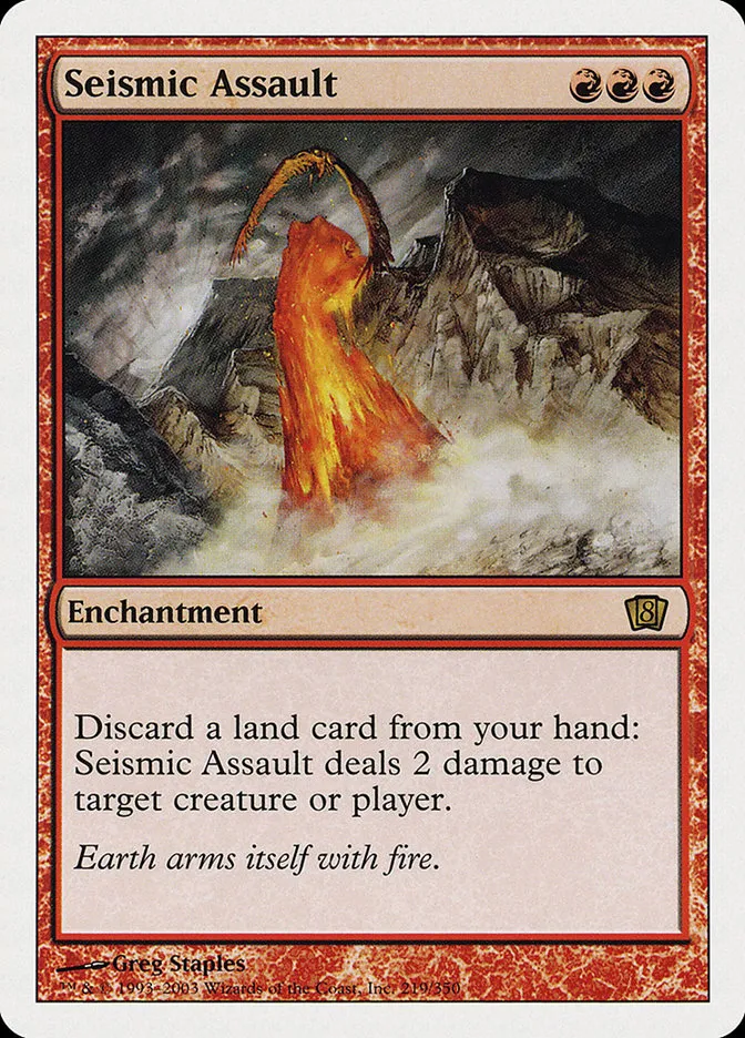 2003 Eighth Edition Seismic Assault rare #219 rare card image