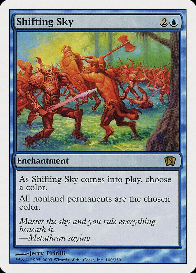 2003 Eighth Edition Shifting Sky rare #100 rare card image