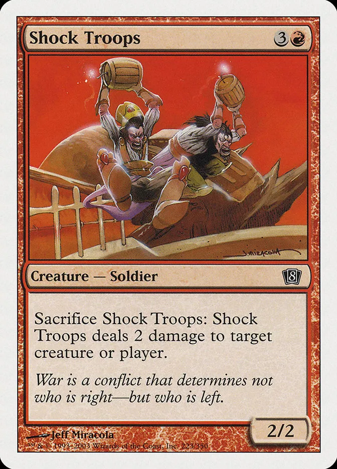 2003 Eighth Edition Shock Troops common #223 common card image