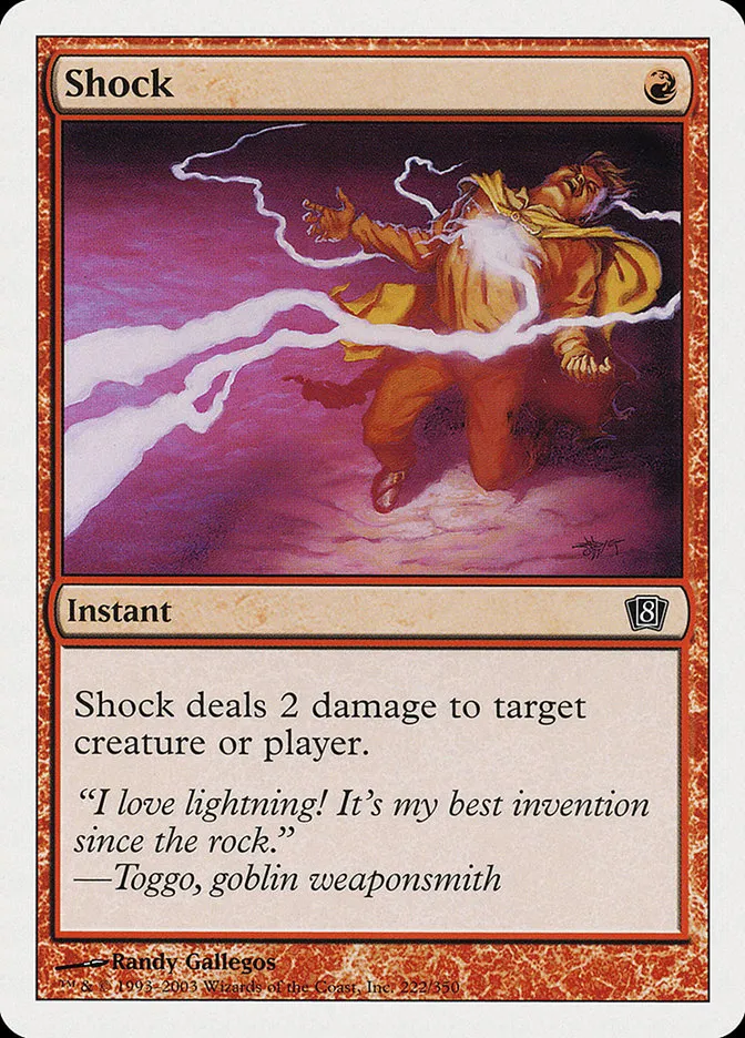 2003 Eighth Edition Shock common #222 common card image