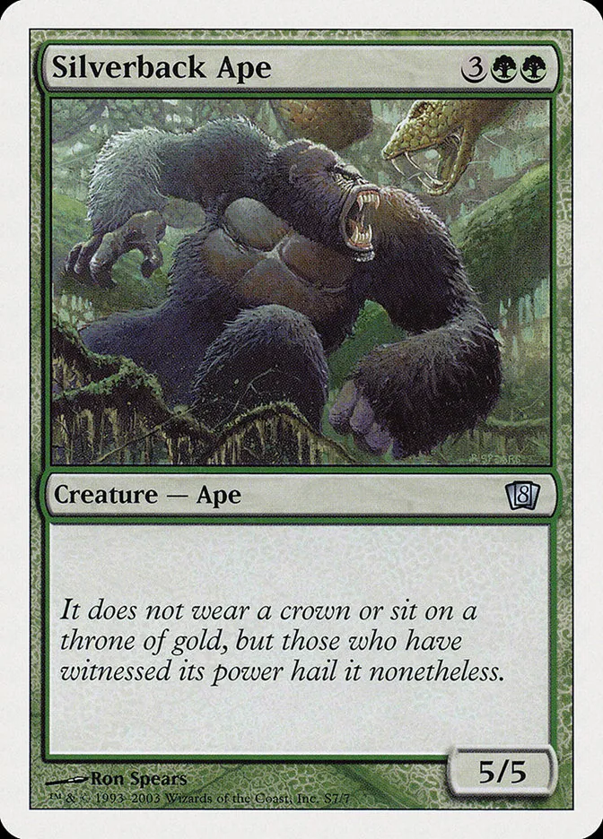 2003 Eighth Edition Silverback Ape uncommon #S7 uncommon card image