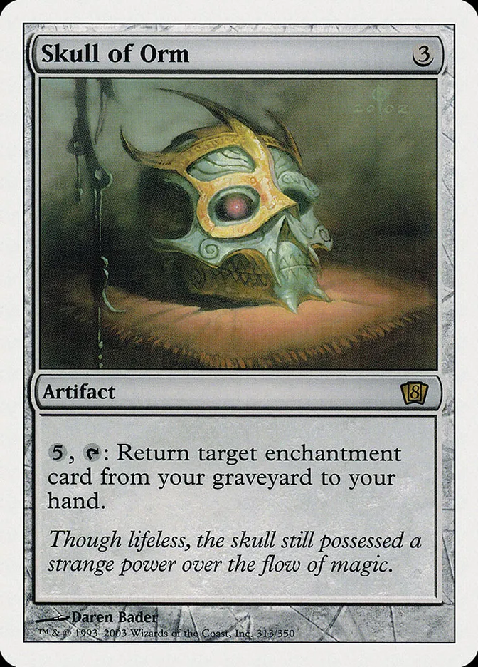 2003 Eighth Edition Skull of Orm rare #313 rare card image