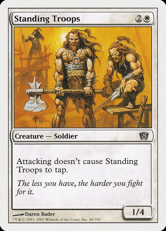 2003 Eighth Edition Standing Troops common #48 common card image