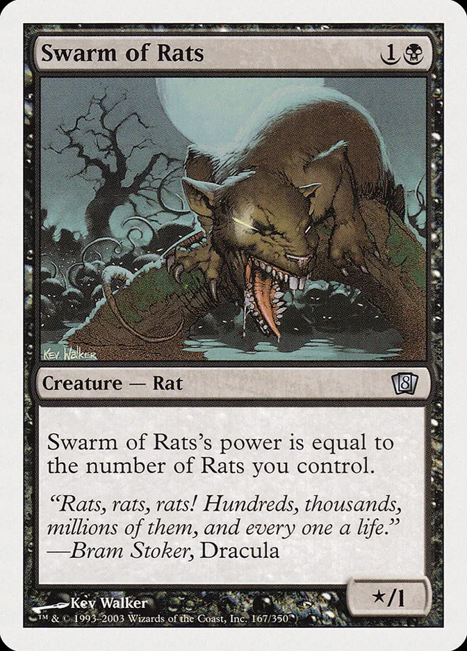 2003 Eighth Edition Swarm of Rats #167 uncommon card image