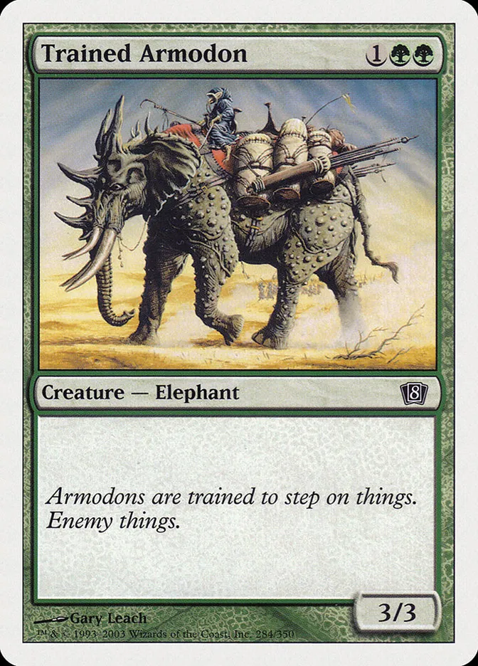 2003 Eighth Edition Trained Armodon common #284 common card image