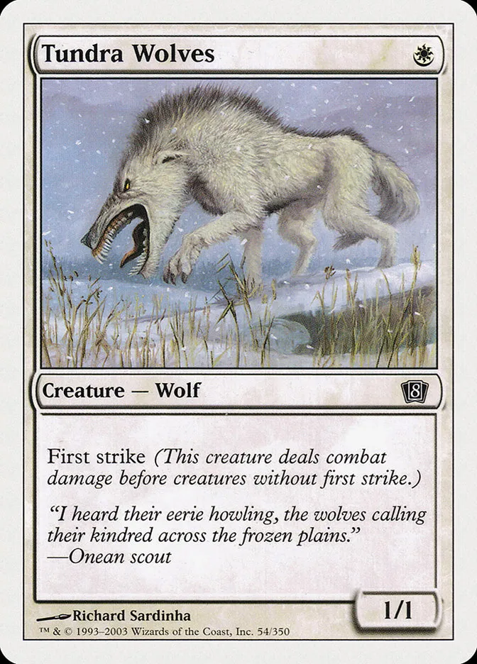 2003 Eighth Edition Tundra Wolves common #54 common card image