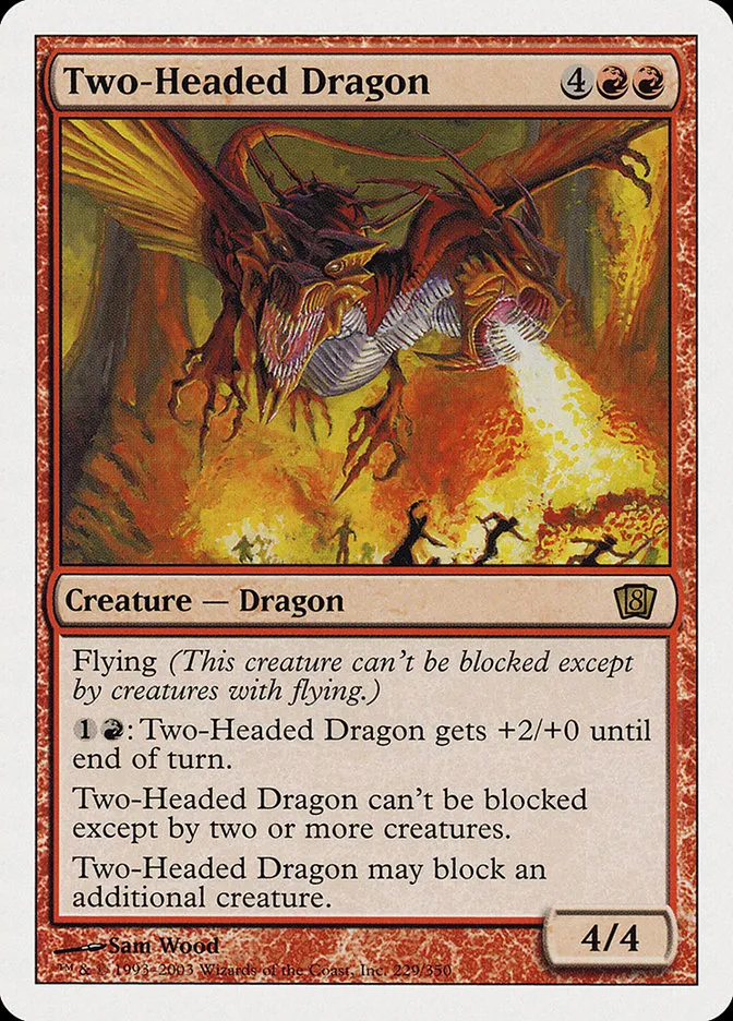 2003 Eighth Edition Two-Headed Dragon rare #229 rare card image