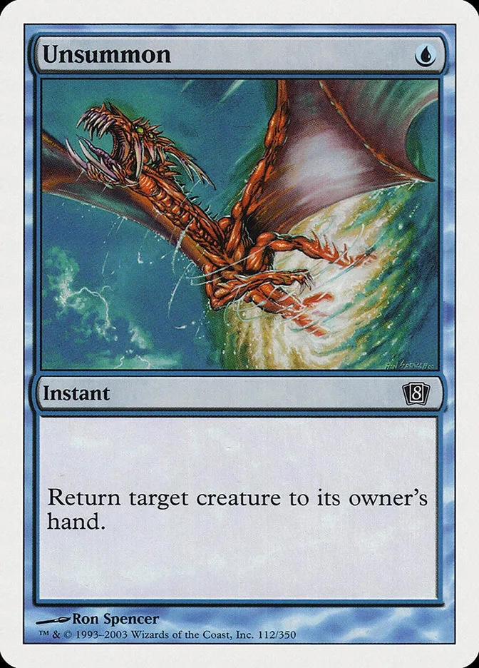 2003 Eighth Edition Unsummon common #112 common card image