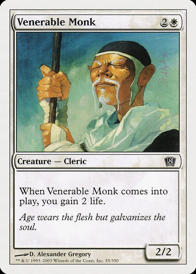 2003 Eighth Edition Venerable Monk common #55 common card image