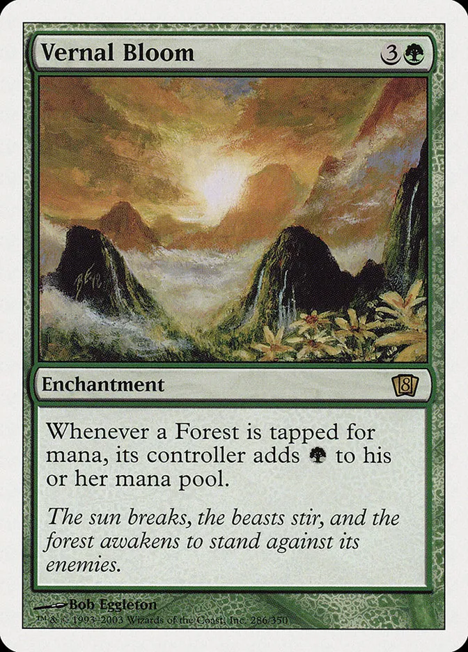 2003 Eighth Edition Vernal Bloom rare #286 rare card image