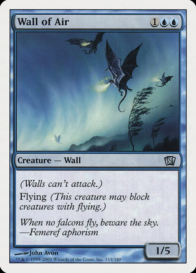 2003 Eighth Edition Wall of Air #113 uncommon card image