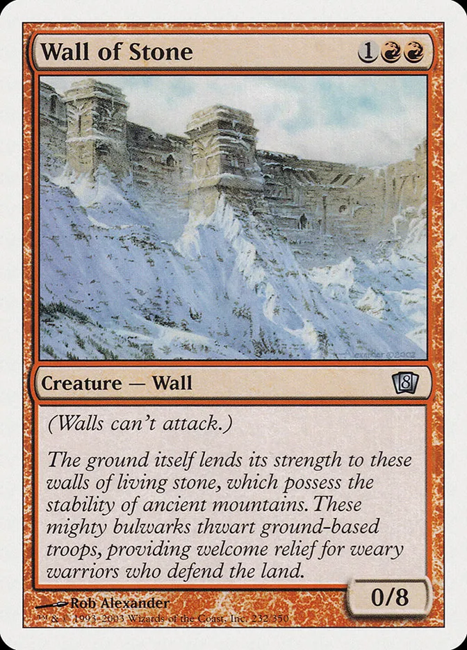 2003 Eighth Edition Wall of Stone uncommon #232 uncommon card image