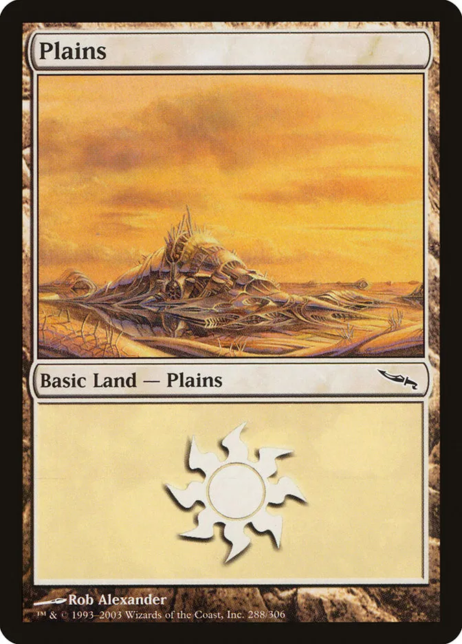 2003 Mirrodin Plains [Foil] common #288 common card image