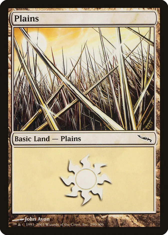 2003 Mirrodin Plains common #290 common card image