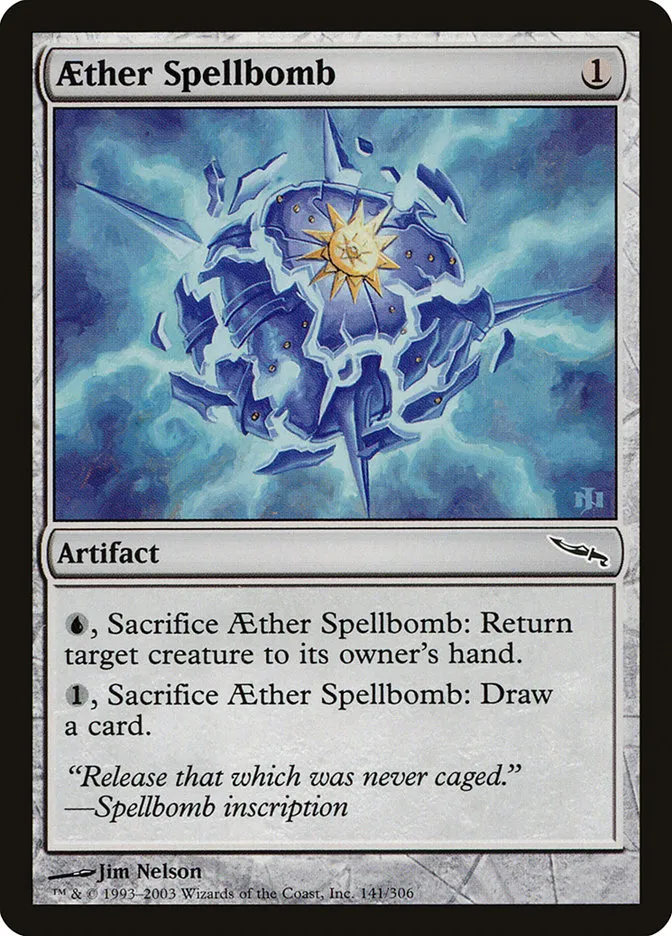 2003 Mirrodin Aether Spellbomb common #141 common card image