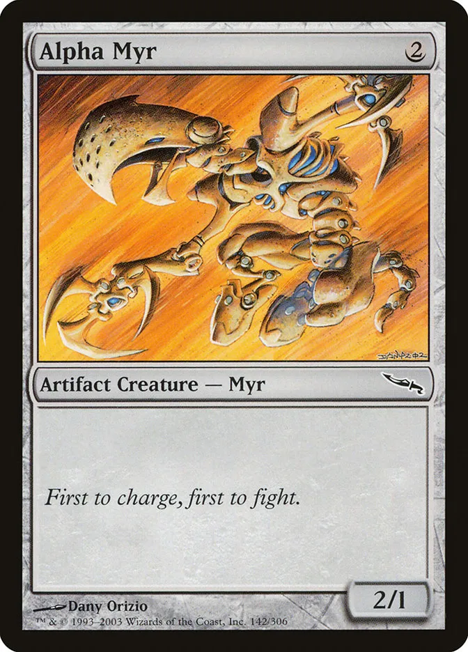 2003 Mirrodin Alpha Myr common #142 common card image