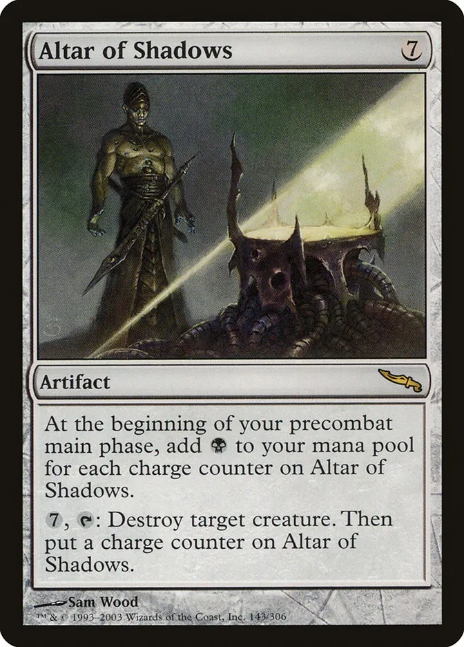 2003 Mirrodin Altar of Shadows #143 rare card image
