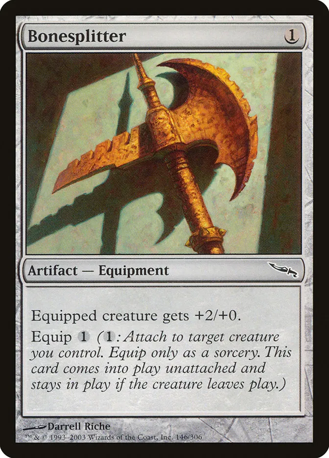 2003 Mirrodin Bonesplitter [Foil] common #146 common card image