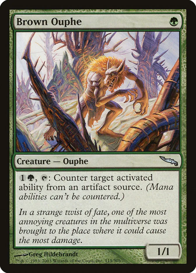 2003 Mirrodin Brown Ouphe #115 uncommon card image