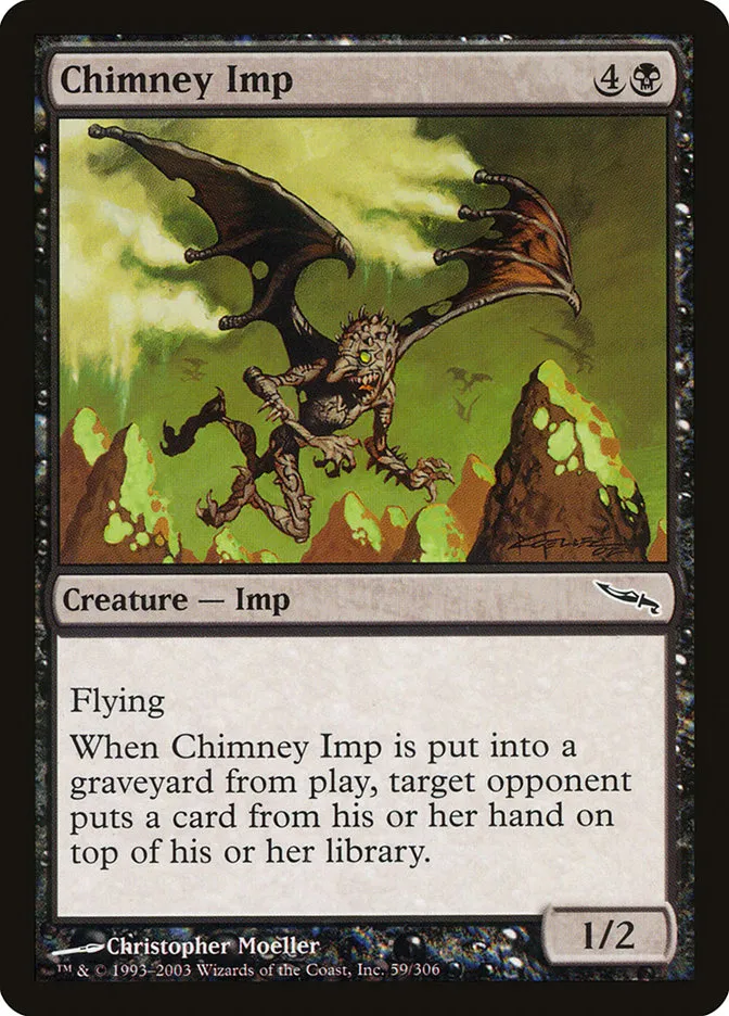 2003 Mirrodin Chimney Imp common #59 common card image