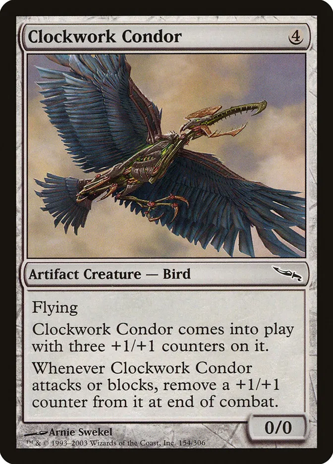 2003 Mirrodin Clockwork Condor common #154 common card image