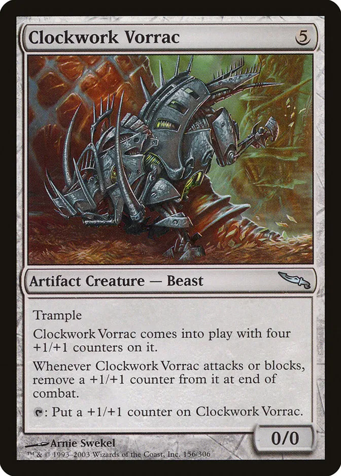 2003 Mirrodin Clockwork Vorrac [Foil] uncommon #156 uncommon card image