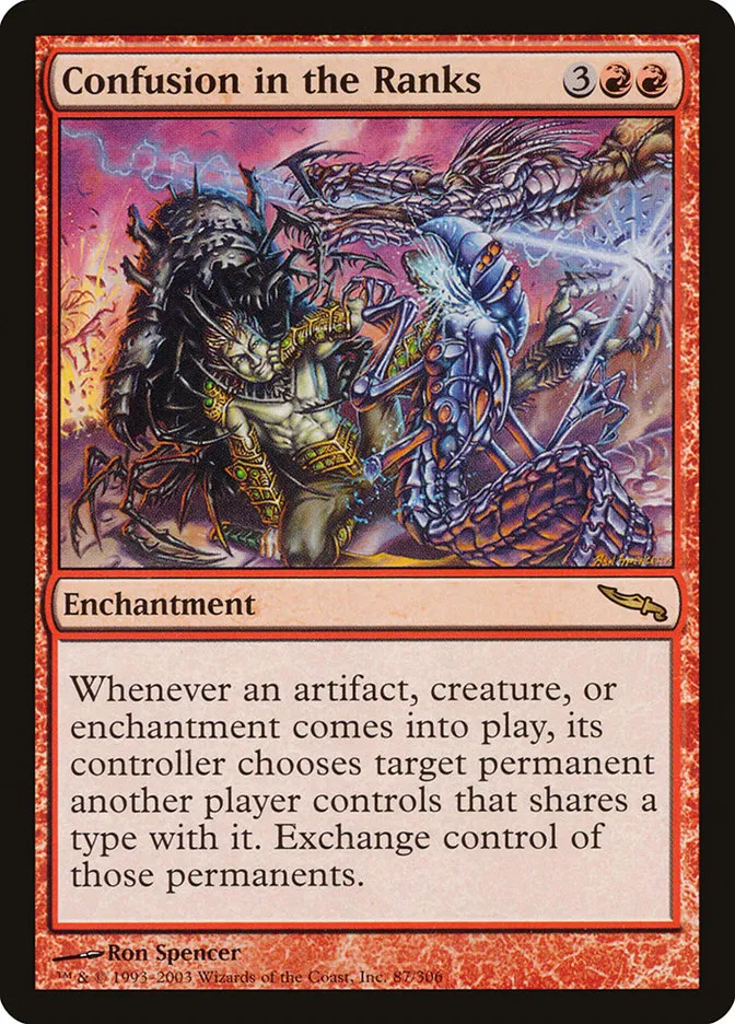 2003 Mirrodin Confusion in the Ranks rare #87 rare card image