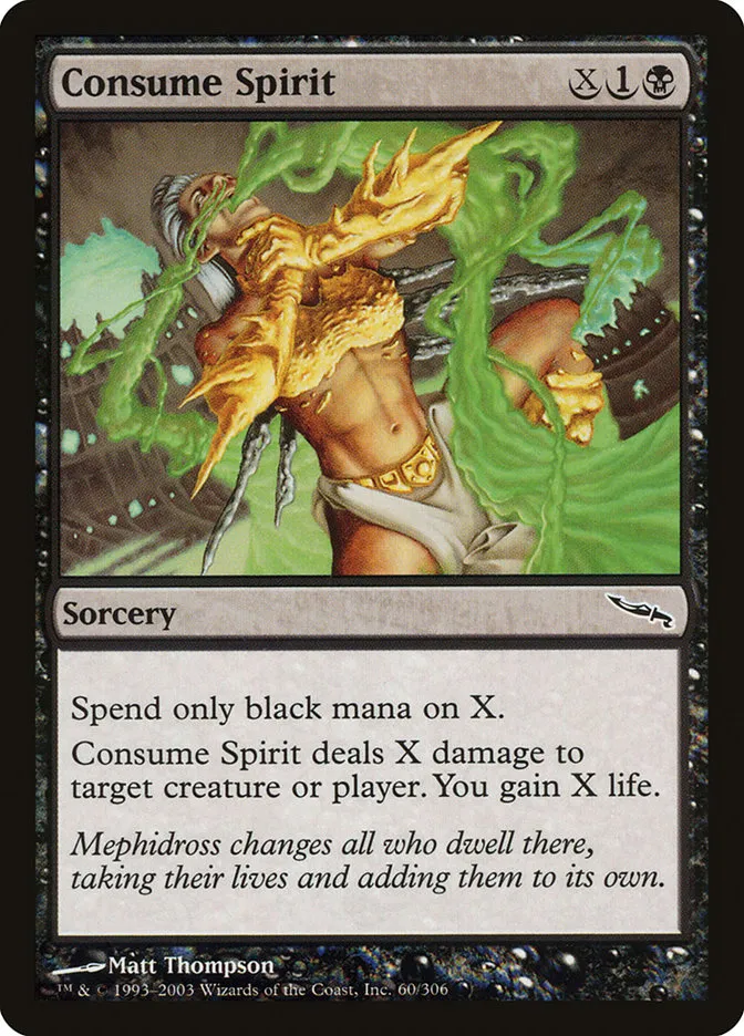2003 Mirrodin Consume Spirit common #60 common card image