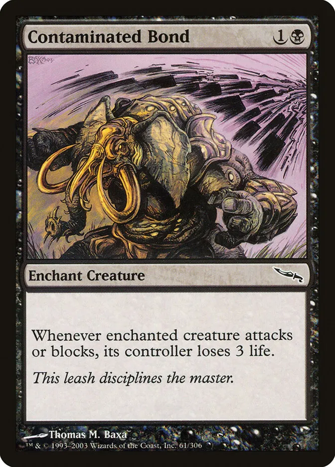 2003 Mirrodin Contaminated Bond common #61 common card image