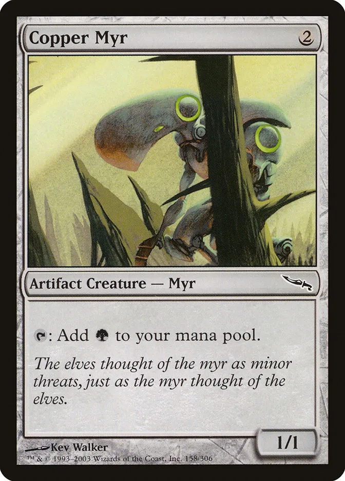 2003 Mirrodin Copper Myr #158 common card image